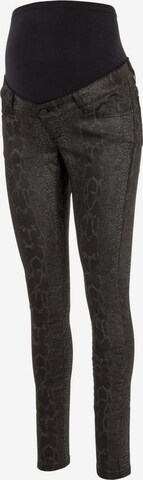 MAMALICIOUS Skinny Jeans in Black: front