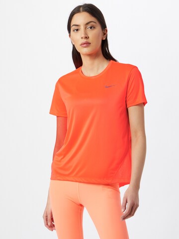NIKE Shirt 'Miler' in Orange: predná strana
