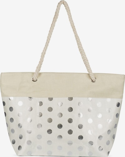 styleBREAKER Strandtasche 'Strandtasche mit Metallic Punkte' in One Size in silber, Produktansicht
