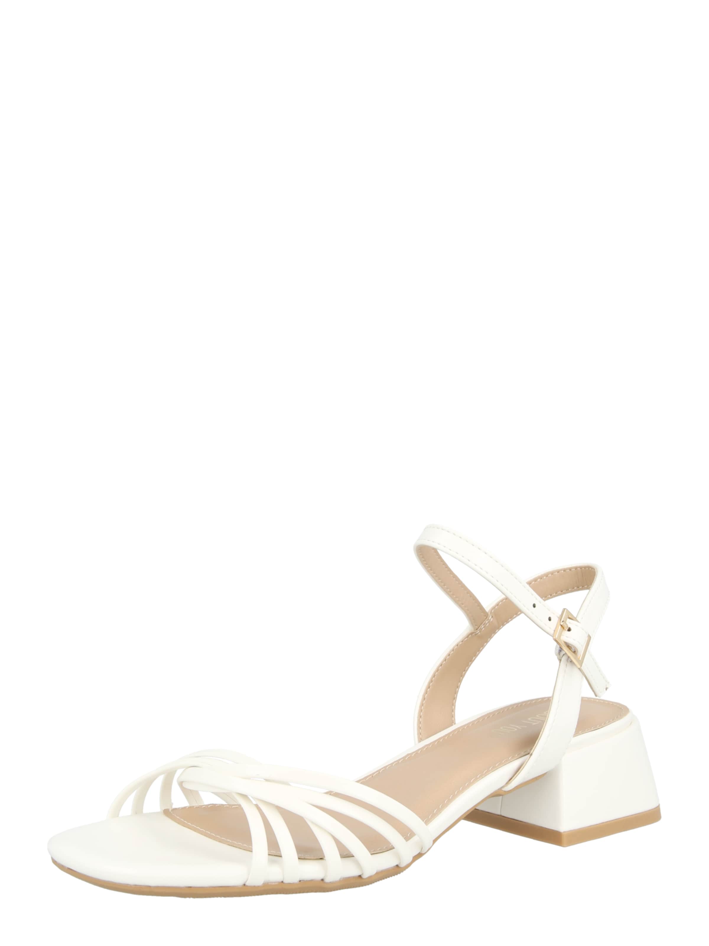 ABOUT YOU Σανδάλι με λουράκια 'Samia' σε λευκό: μπροστά