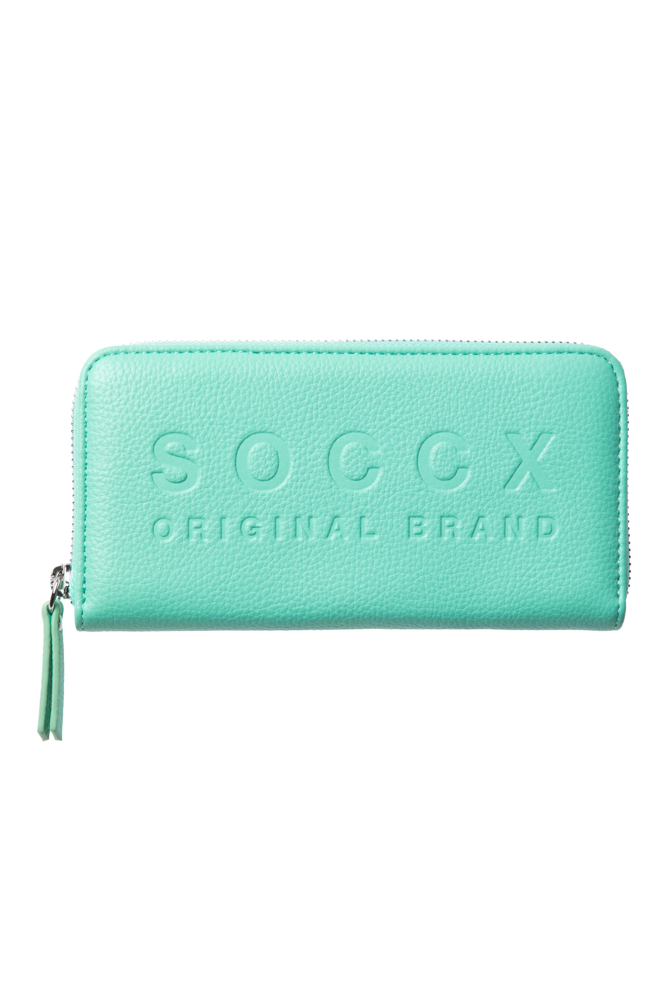 Soccx Wallet in Green: front