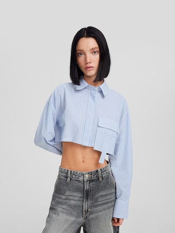 Chemisier Bershka en bleu : devant