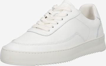 Sneaker bassa di Filling Pieces in bianco: frontale