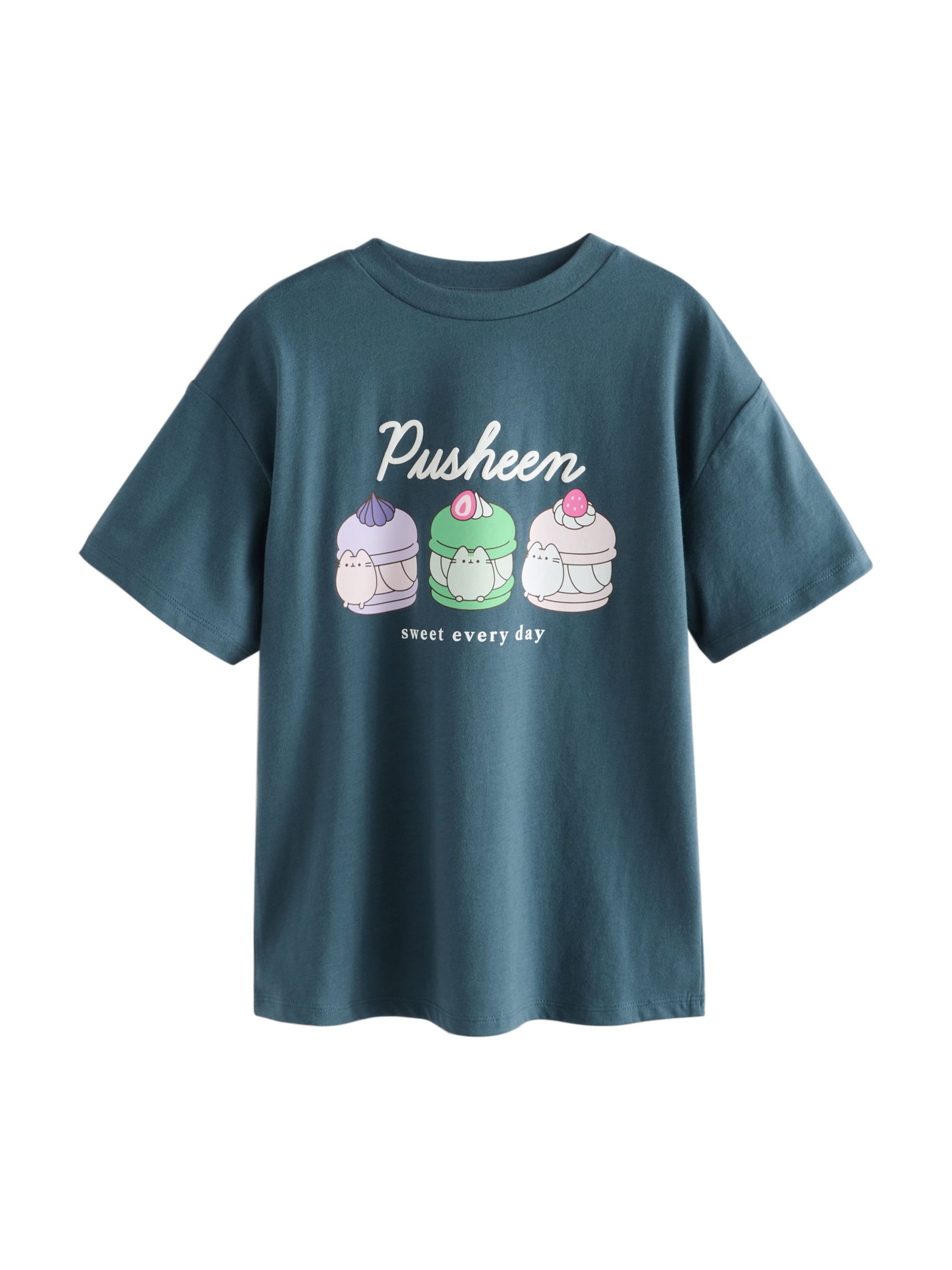 Next T-shirt i blå: framsida