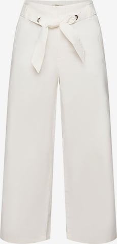 ESPRIT Wide leg Broek in Wit: voorkant