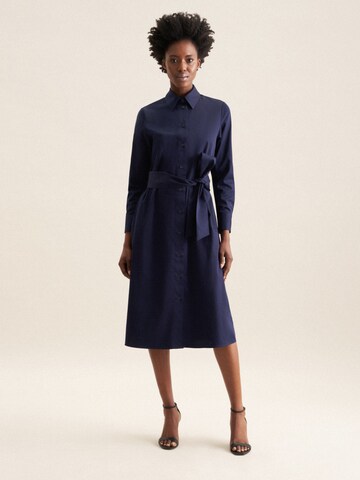 SEIDENSTICKER Blousejurk 'Schwarze Rose' in Blauw: voorkant