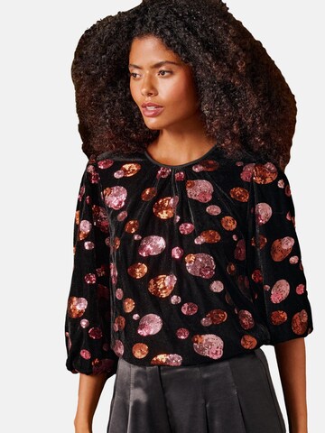 Chemisier love & roses en noir : devant