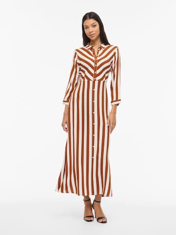VILA - Vestido camisero 'VIAya Paya' en marrón: frente
