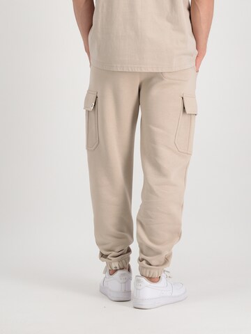 ALPHA INDUSTRIES Tapered Cargobroek 'Organics' in Beige