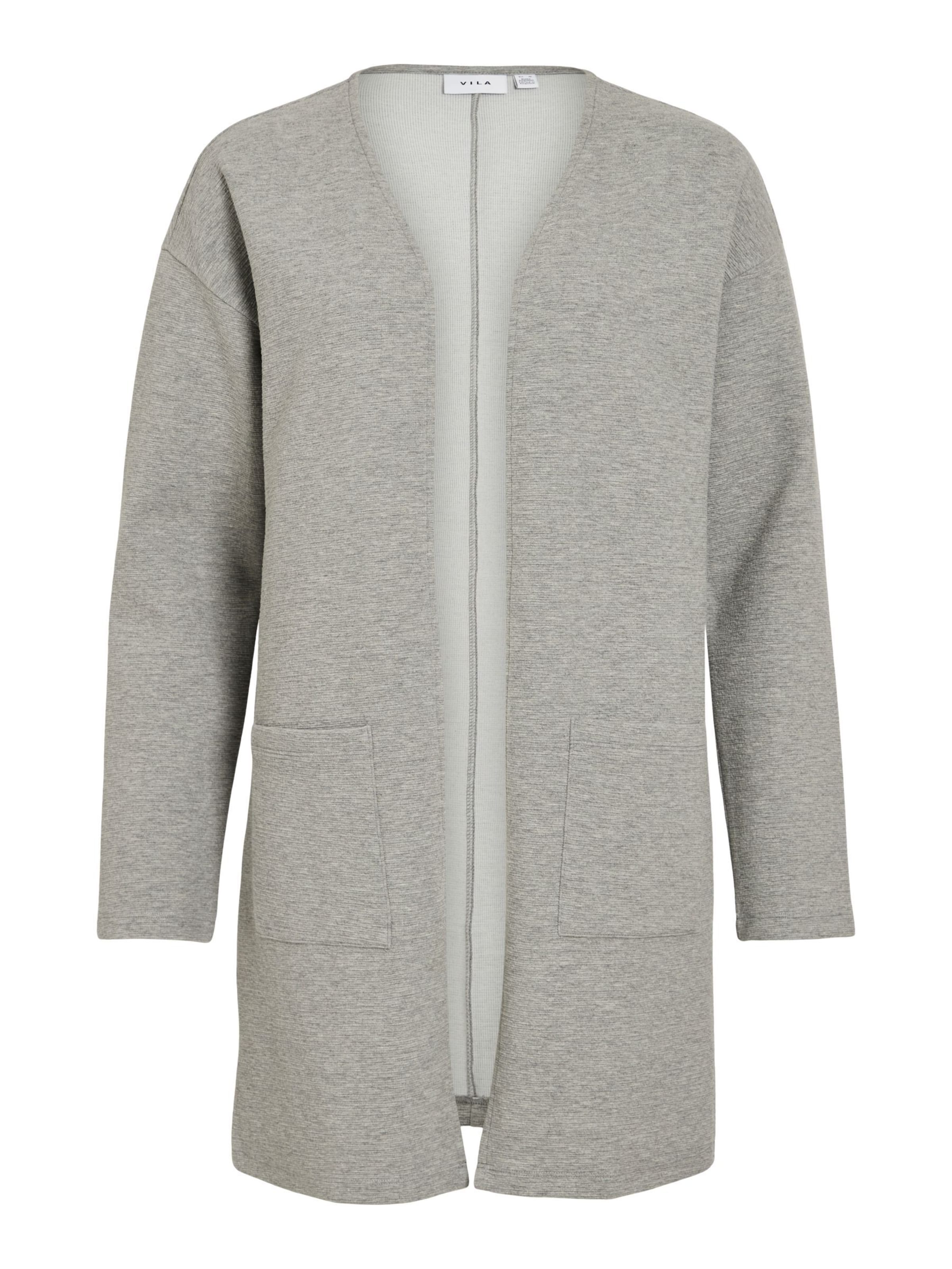 VILA Knit cardigan 'VIGarden' in Grey: front