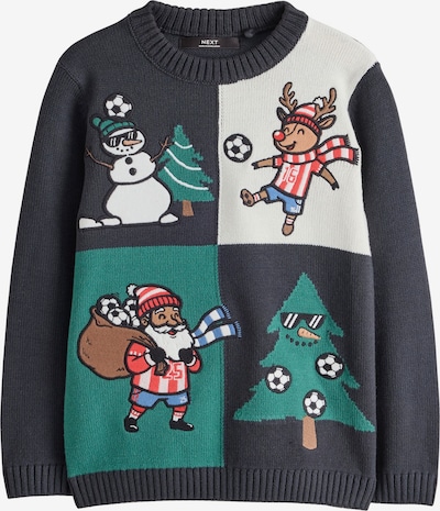 Next Sweater in 170 in Smoke blue / Green / Red / White, Item view