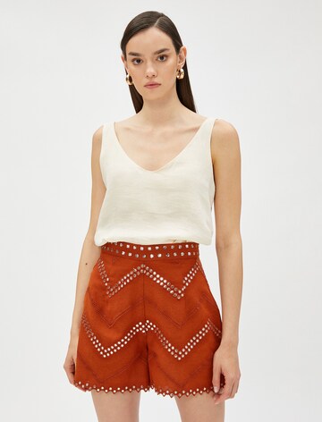 Koton Flared Trousers in Orange: front