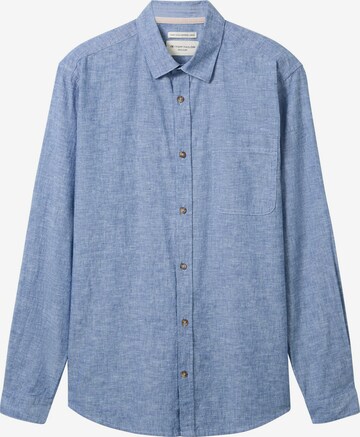 Coupe regular Chemise TOM TAILOR en bleu : devant