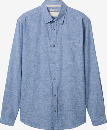 Coupe regular Chemise TOM TAILOR en bleu : devant