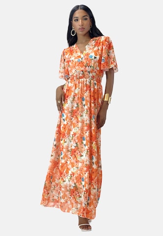 Robe Elara en orange : devant