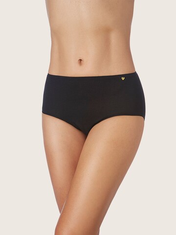 zd ZERO DEFECTS Boyshorts 'Atenea soy fiber high waist panty' in Black: front