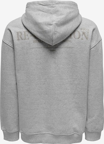 Only & Sons Sweatshirt 'FRANK LIFE' in Grau