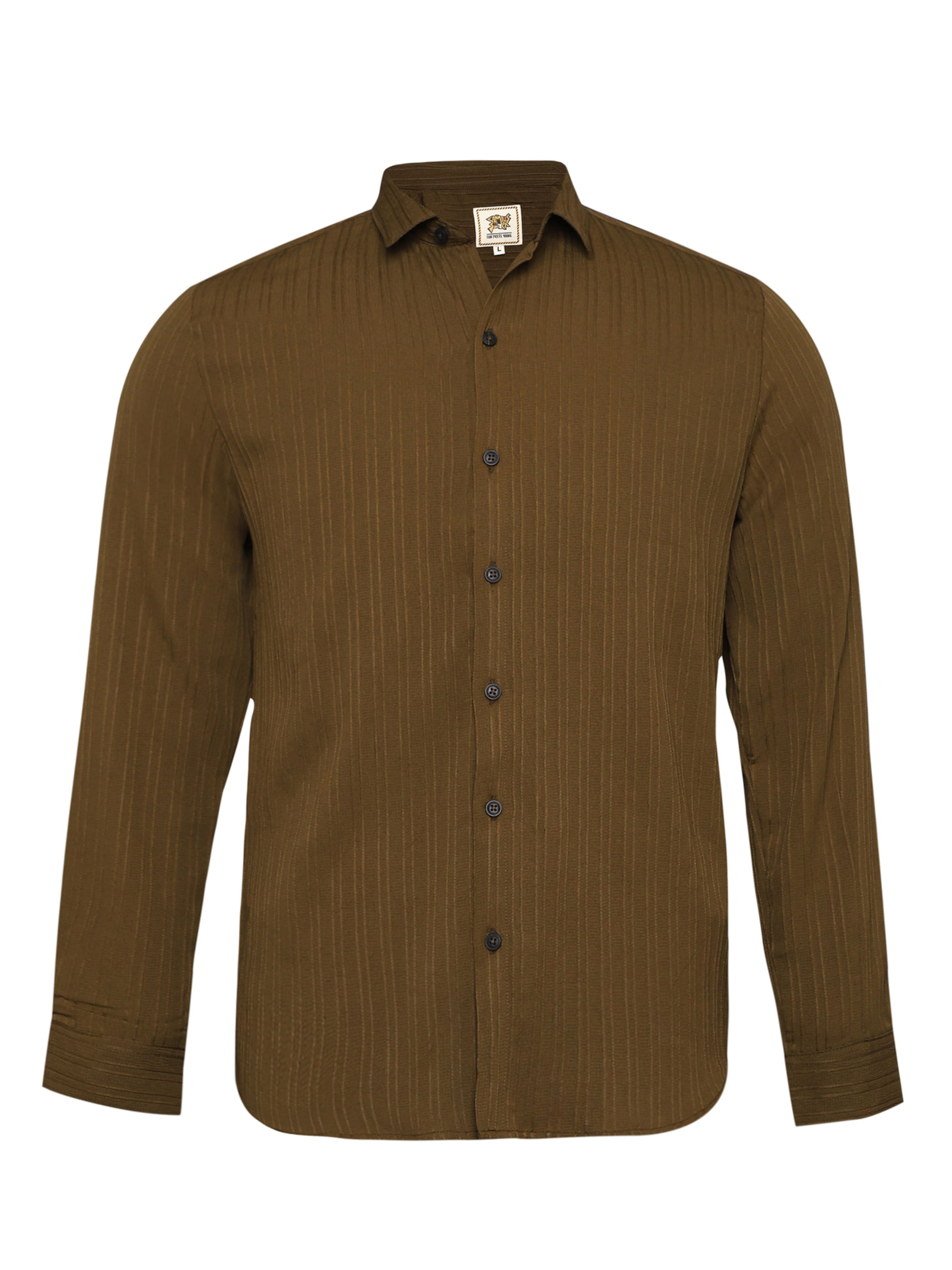 Campus Sutra Классический крой Рубашка 'Sybilla' в Зеленый: спереди