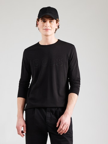 Tricou 'Tognbo' de la BOSS Green pe negru: față