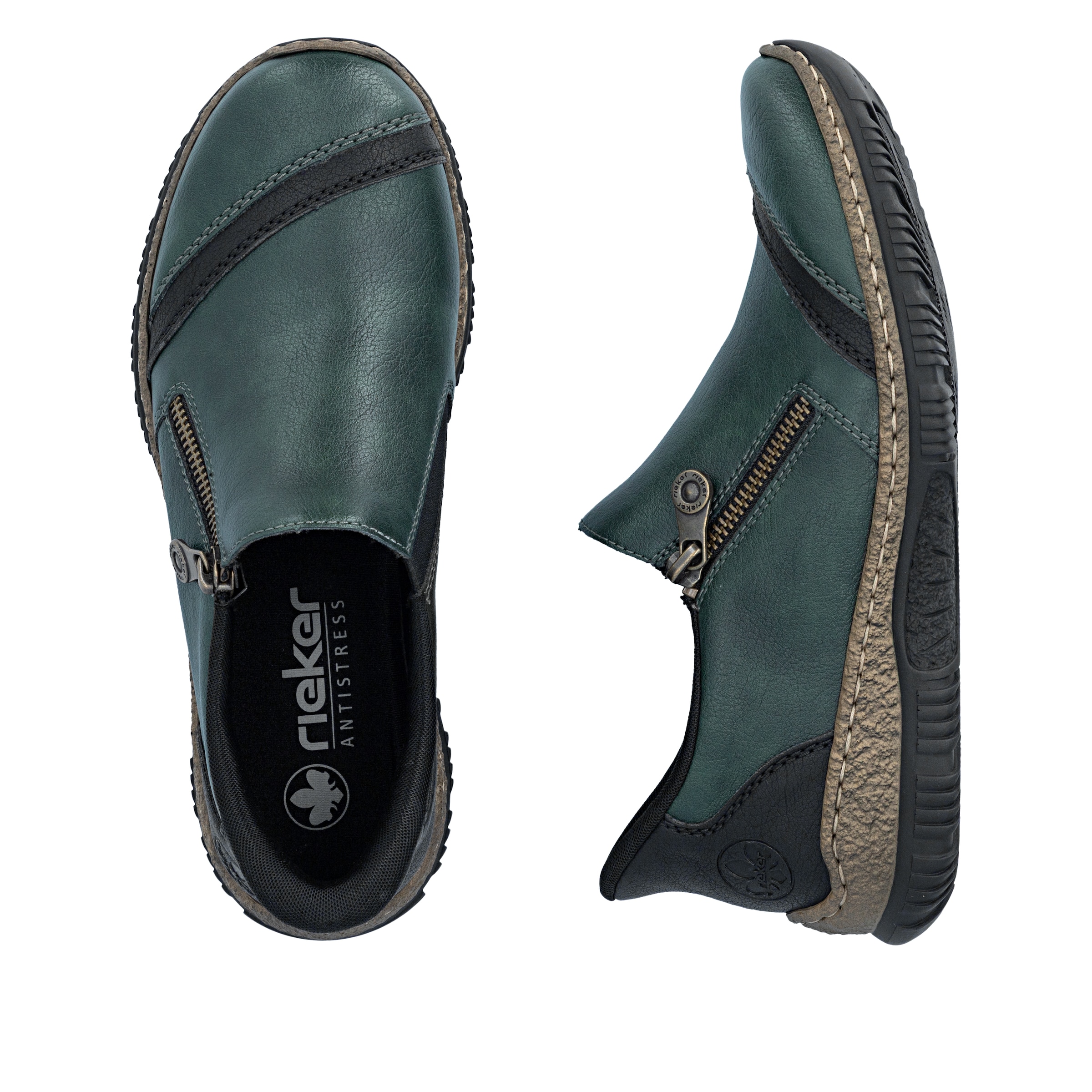Chaussure basse Rieker en vert