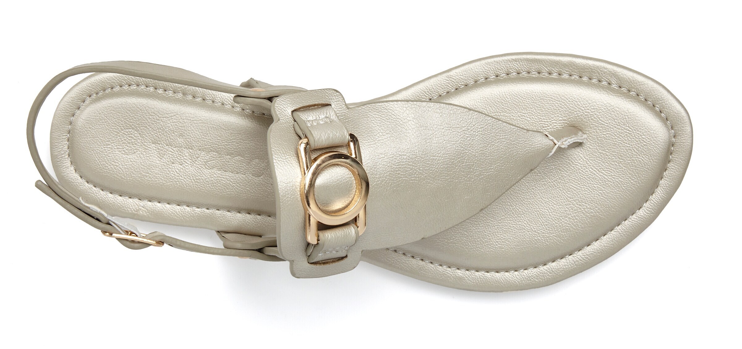 VIVANCE T-Bar Sandals in Gold