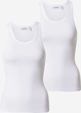 WEEKDAY Top in White: front