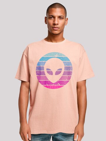 T-Shirt 'Alien Kopf' F4NT4STIC en orange : devant
