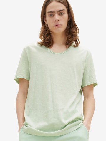 T-Shirt TOM TAILOR DENIM en vert : devant