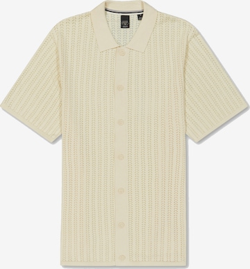 Le Temps Des Cerises Overhemd 'NELAN' in Beige: voorkant