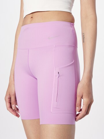 NIKE - Skinny Calças de desporto em roxo