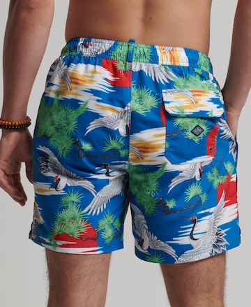 Superdry Zwemshorts in Blauw