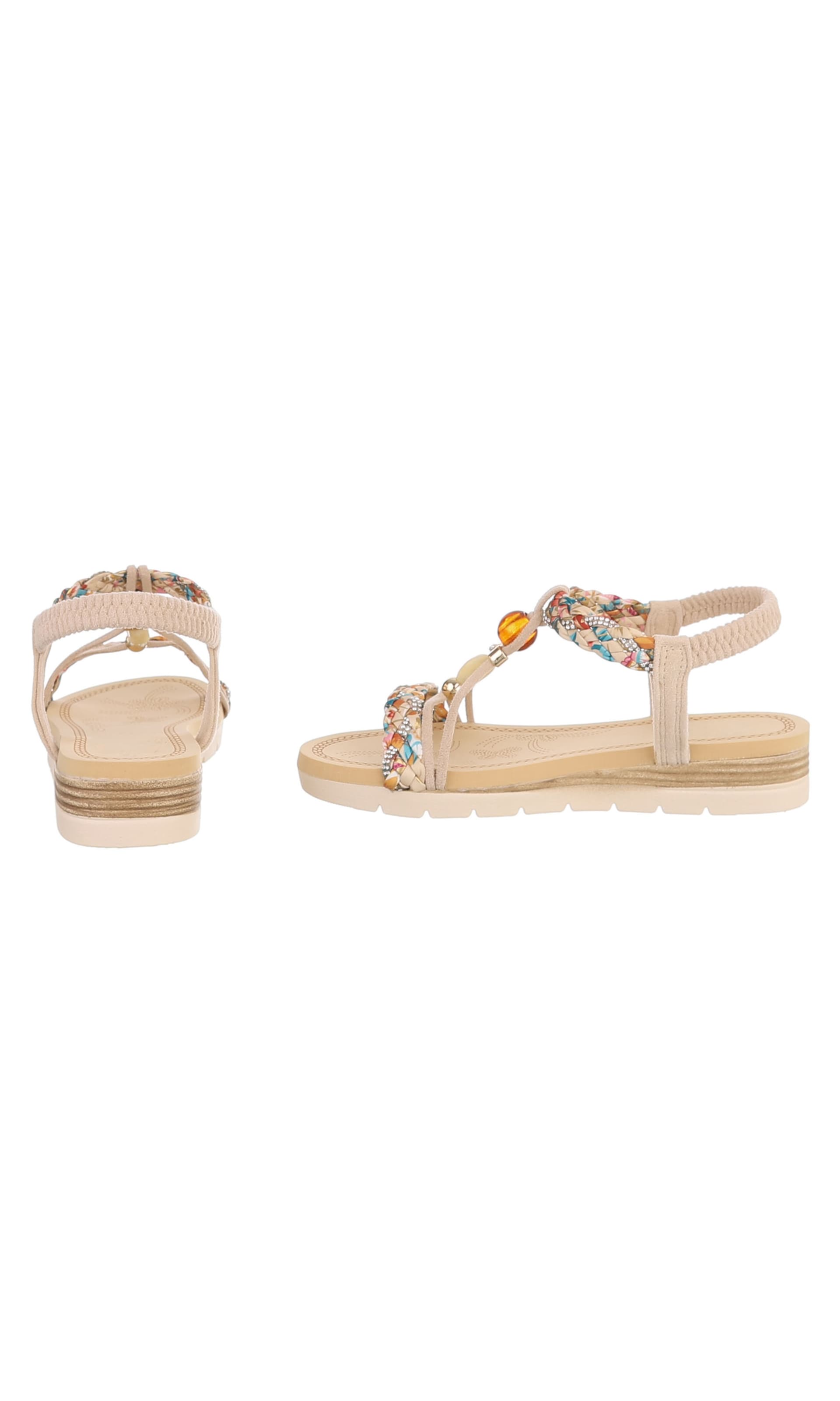 Ital-Design Strap Sandals in Beige