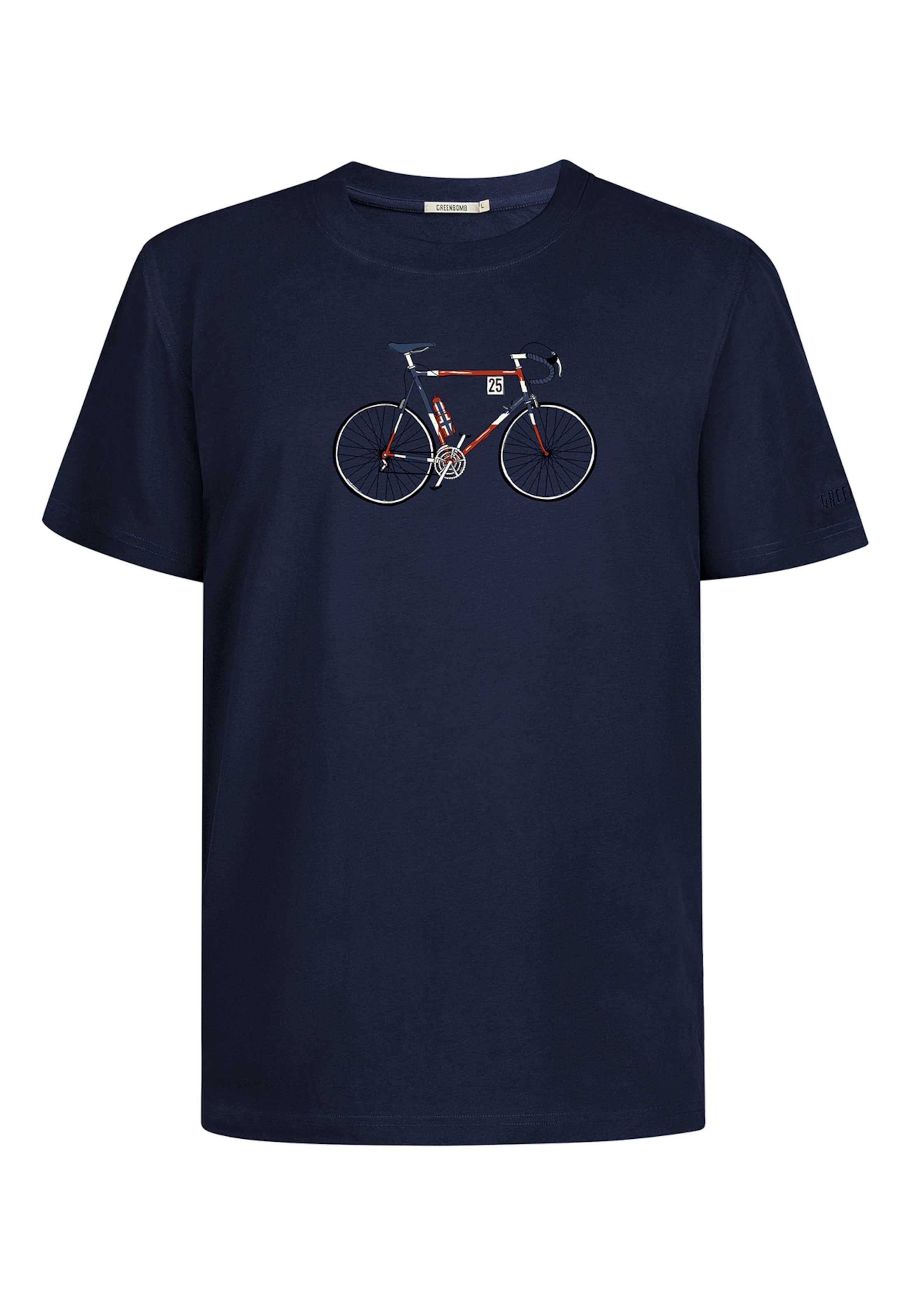 GREENBOMB Shirt 'Bike Mikkel' in Blauw: voorkant
