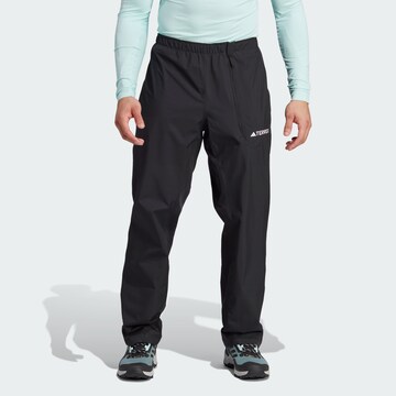 ADIDAS TERREX Loose fit Workout Pants in Black: front