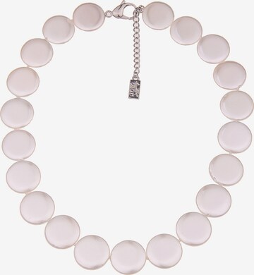 Leslii Necklace in White: front