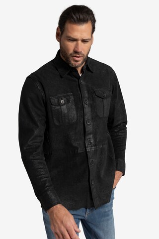 JP1880 Regular fit Button Up Shirt in Black: front