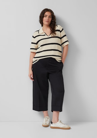 s.Oliver Wide Leg Hose in Schwarz