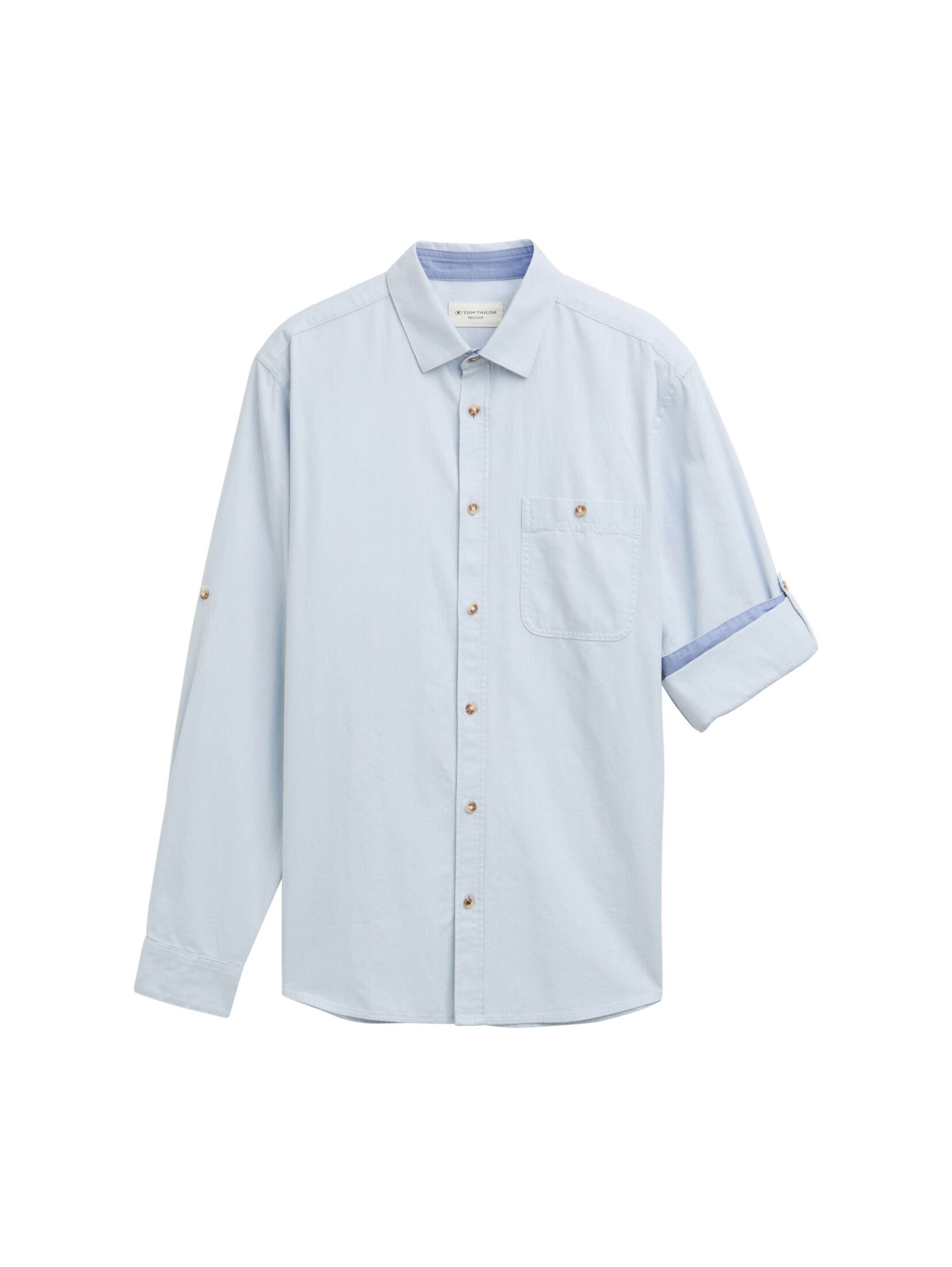 Coupe regular Chemise TOM TAILOR en bleu : devant