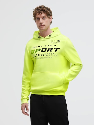 CAMP DAVID Sweatshirt in Yellow: front