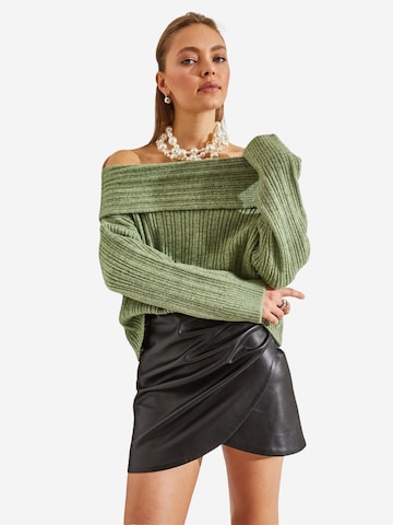 Bianco Lucci Pulóver 'Pullover' - zöld