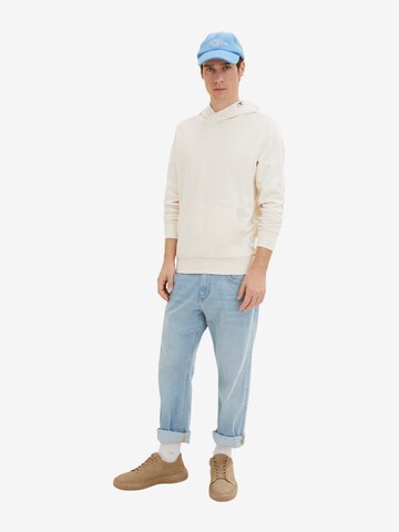 TOM TAILOR Sweatshirt in Beige