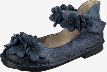 Laura Vita Ballet Flats with Strap 'Hocobio' in Blue: front