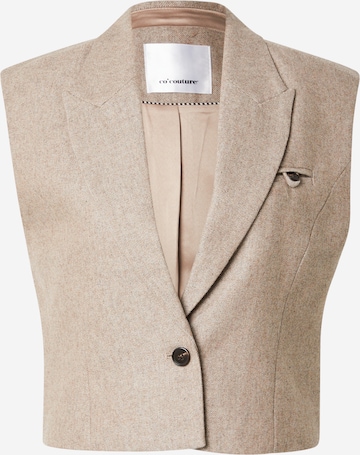 co'couture - Chaleco para traje en beige: frente