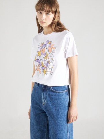 Iriedaily Shirts 'Line Blossom' i hvid: forside