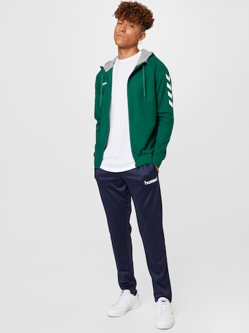 Hummel - Sudadera con cremallera deportiva en verde