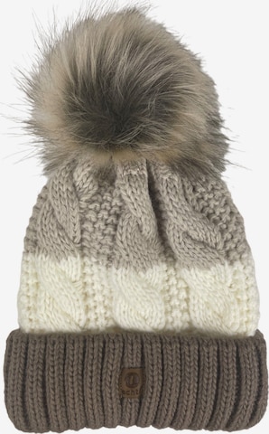 Kumixi Mütze 'Bommelmütze' in Braun: Vorderseite