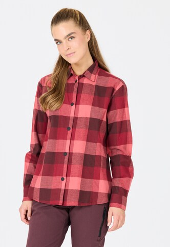 Whistler Regular fit Button Up Shirt 'Riglet' in Red: front
