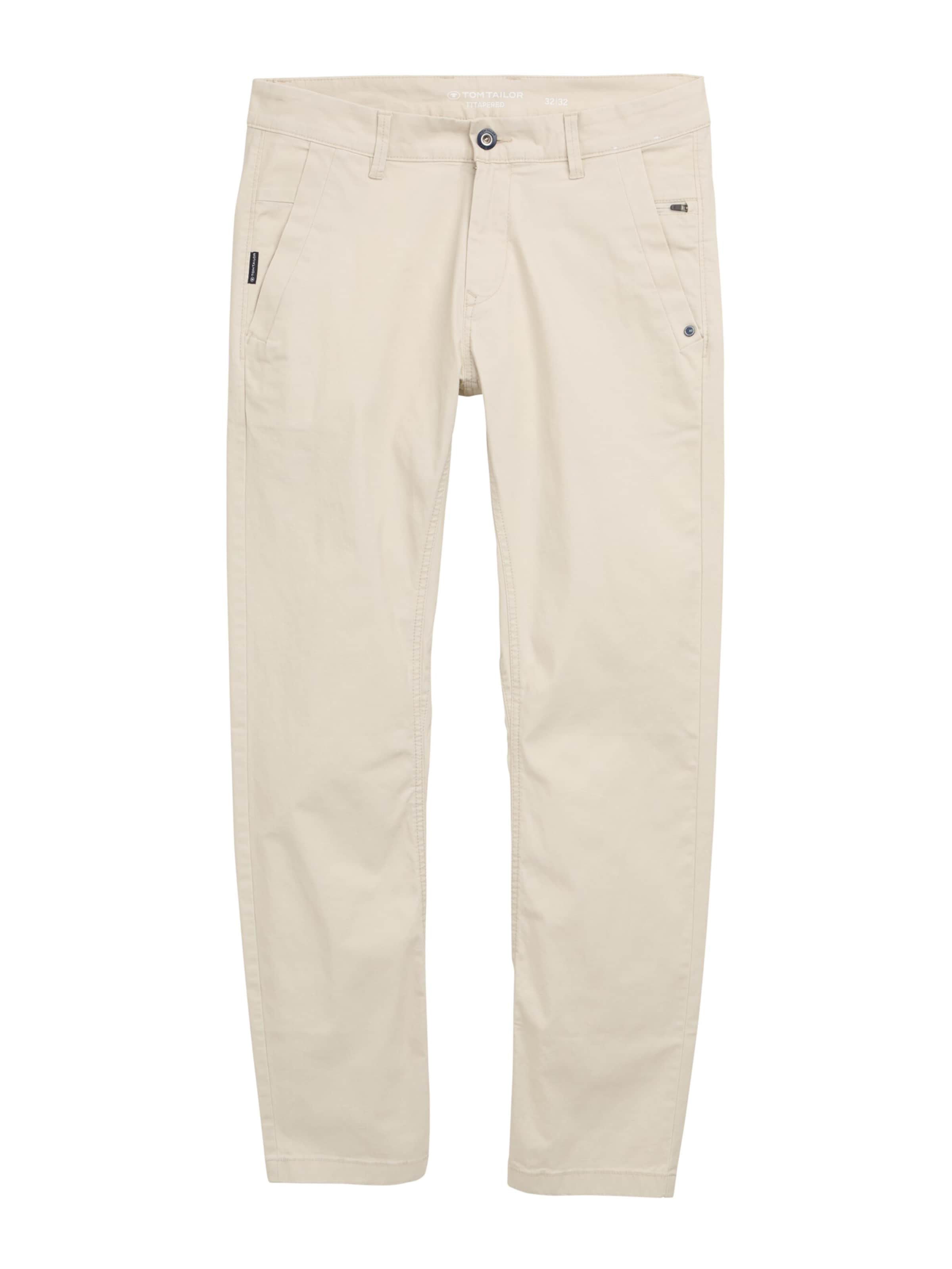 Regular Pantalon chino TOM TAILOR en beige : devant
