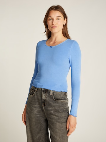 T-shirt Tommy Jeans en bleu : devant