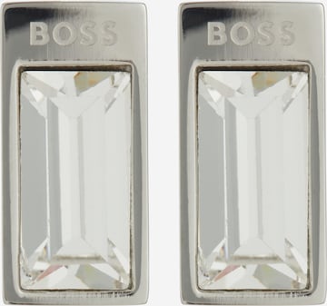 Boucles d'oreilles BOSS Black en argent : devant